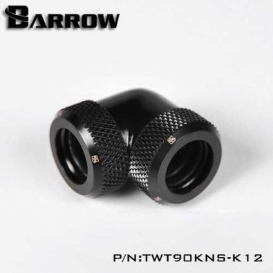 Embout Barrow TWT90KNS-K12 - coude 90° pour tube rigide 12mm noir